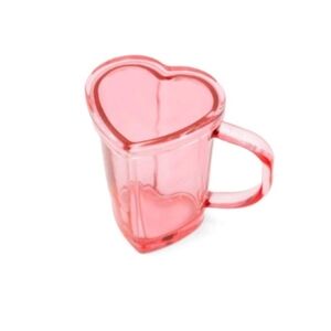 11oz Glass Tea Cups Heart - Bullseye's Playground